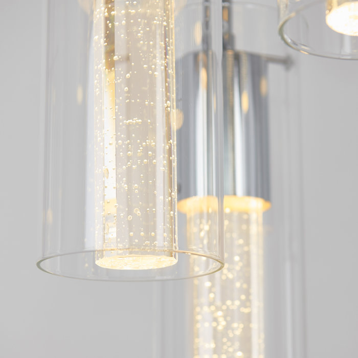 Orren Ellis Zachery 5 Light Cluster Cylinder LED Pendant & Reviews